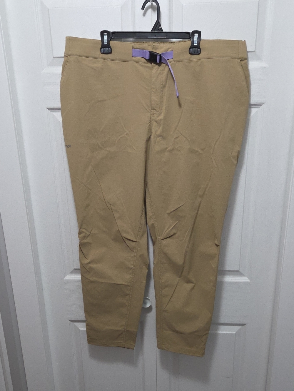 NWT Marmot Size 20W Khaki Chinos/hiking Pants with Purple Drawcord Waist